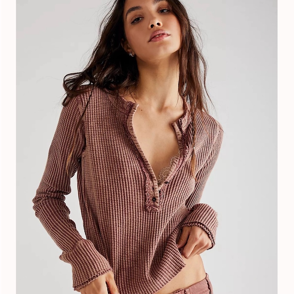 Free People One Colt Thermal Shirt NWOT